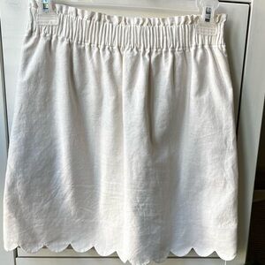 J.Crew Linen Scalloped Skirt - Size 0